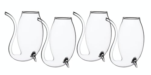 BarCraft Copas para beber vinho do porto, conjunto de 4 copos para beber vinho do porto, copos para beber conhaque, capacidade de 90 ml, 16 x 16 x 13 cm, 1 conjunto