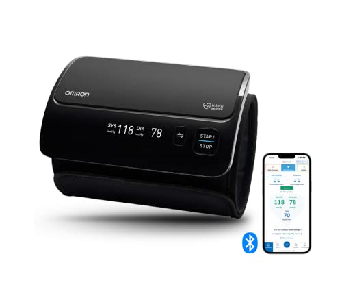 OMRON EVOLV Tensiómetro sem fios para a parte superior do braço com Bluetooth, validado clinicamente mesmo durante a gravidez. Agora com 6 meses de subscrição gratuita OMRON Connect Premium
