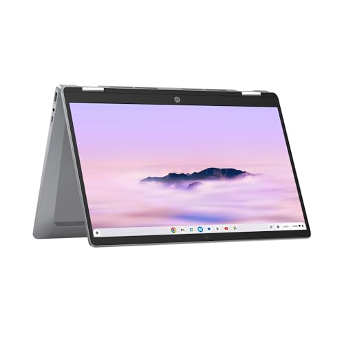 HP Chromebook Plus x360 14b-cd0004ns Computador portátil com IA do Google 14", FHD Intel Core i3-N305, 8 GB RAM, 256 GB Flash, Intel UHD, ChromeOS, câmara FHD Silver, teclado QWERTY Esp. añol
