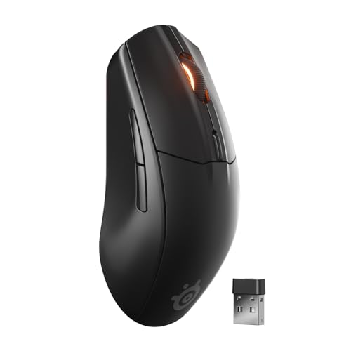 SteelSeries Rival 3 Wireless Gen 2 rato Gaming, 2,4 GHz e Bluetooth, sensor ótico TrueMove Air de 18000 dpi - durabilidade de 60 M de cliques, leve, deslizadores 100% PTFE - preto