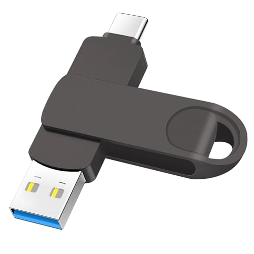 LZKNZT Memória USB C 512 GB Pendrive 2 em 1 tipo C tipo de alta velocidade Pen Drive C, memória USB 512 GB impermeável compatível com smartphones, PC, Tablet (OTG)