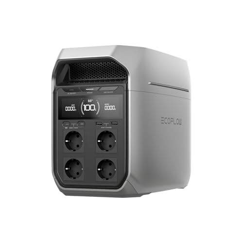 Estação elétrica portátil EF EcoFlow Delta 3 Plus, capacidade de 1024 Wh, bateria LFP, carregamento em 56 Min, apenas alguns pequenos defeitos na embalagem, o produto não foi utilizado (recondicionado