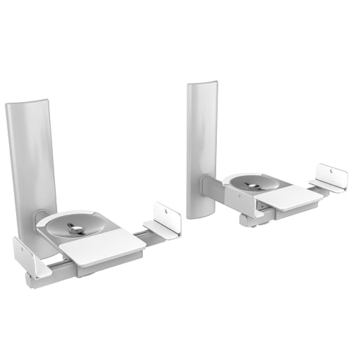 RICOO Suporte altifalante para parede giratório inclinável braço para defletores WLAN airplay Speaker Wall-Mount universal LH023-S prata 2 peças