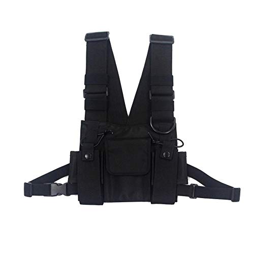 peito bag, bolsa de peito Hip Hop para homem, bolsa tiracolo ajustável, mochila com bolso no peito, mochila no peito ombro caminhadas mochila casual para homens mulheres