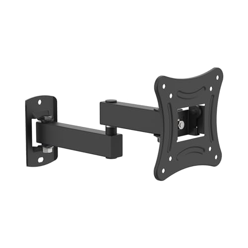 GRIFEMA GB1009-1 Suporte de parede para 10 - 27" rotativo inclinável e extensível, suporte universal monitor de parede, carga até 15 kg, VESA 75 x 75 mm/100 x 100 mm, pequeno