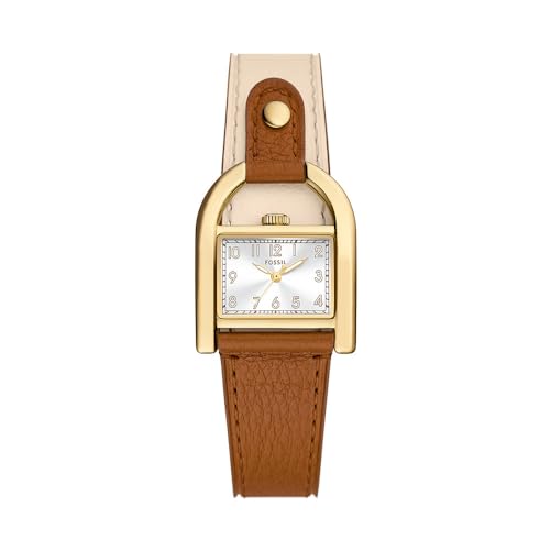 Fossil Reloj Harwell para Mujer, Movimiento de Cuarzo a Tres Agujas con Correa de Acero o Piel