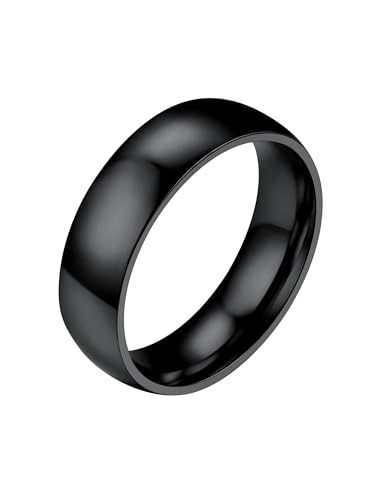 PROSTEEL O anel personalizável para homem e mulher em aço inoxidável/banhado a ouro, anel de aliança simples de 2 mm/4 mm/6 mm/8 mm, tamanho 47/49/52/54/57/59/62/64/67/69