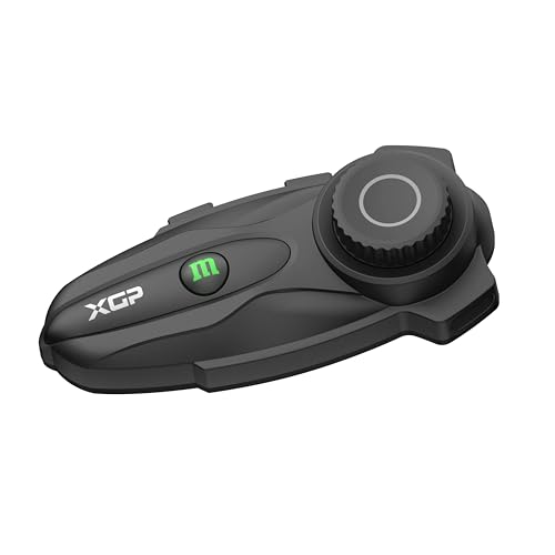 XGP X10 Intercomunicador de malha para 10 ciclistas, auriculares Bluetooth V5.3 com alcance de 3000 m, multitarefa de áudio/compartilhamento de música, comunicação para capacete para ATV/neve/esqui