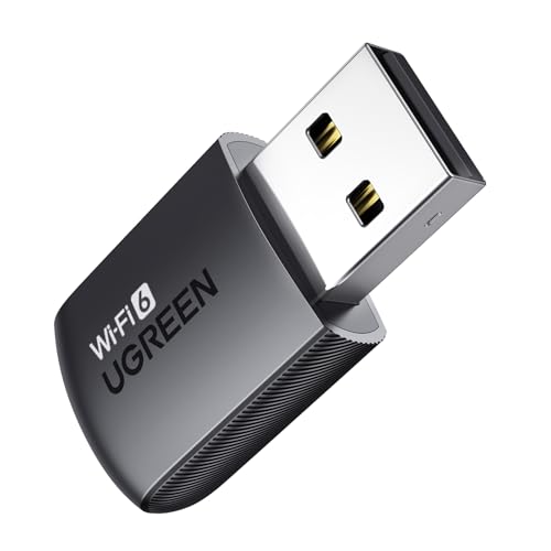 UGREEN Adaptador WiFi 6 AX900 Mbps Stick USB 3.0 antena de banda dupla 5 GHz Dongle sem fios espeto para PC WPA2 Soft Ap modo compatível com Windows 11 10