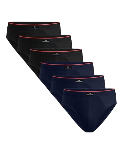DANISH ENDURANCE Cuecas homem Slip de algodão, Slips homem respiráveis, 3 Pack - cuecas para homem, Slips homem algodão, Slip homem