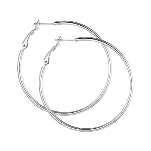 PROSTEEL Pendientes de Aro Acero Inoxidable 1Par/3Pares Conjunto Hipoalergenicos Minimalistas Básico Joyas de Mujer Chica Diámetro 30/40/50/70/100mm