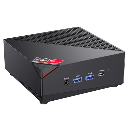 ACEMAGICIAN AM06PRO Mini PC, AMD Ryzen 7 5700U (8C/16T, até 4,3 GHz), mini computadores de mesa 32 GB RAM DDR4 512 GB M.2 2280 SSD, dupla Ethernet/WiFi 6/para escritório, computador pequeno