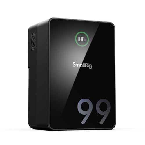 SMALLRIG VB99 Pro V Mount Battery, bateria de bloqueio V de 6800 mAh com carregamento rápido PD bidirecional de 100 W, ecrã colorido, interface USB-C x 2/USB-A/D-TAP/DC8V/DC12V/BP- 4292