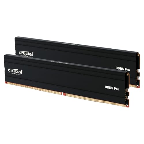 Crucial Pro RAM DDR5 48 GB Kit (2 x 24 GB) 6000 MHz, Intel XMP 3.0, memória RAM de secretária - CP2K24G60C48U5