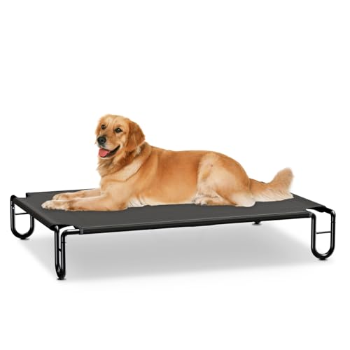 KORIMEFA Cama elevada para animais de estimação cama elevada para cão respirável e impermeável Textilene Mesh para uso interno e exterior (M)