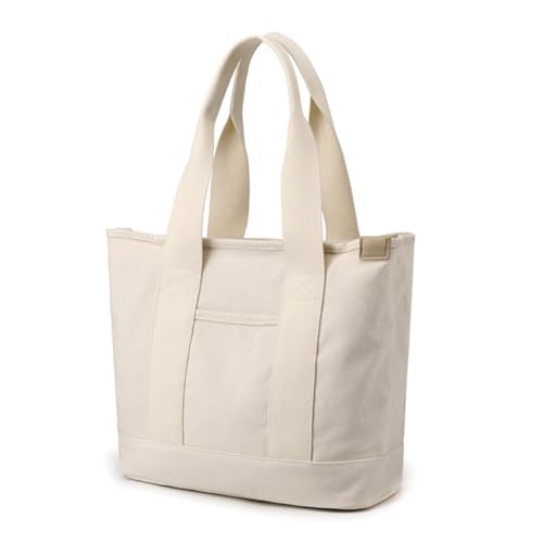 Aucuu Bolsa de lona com bolsos para mulher, mala de tiracolo mulher bolsa, grande capacidade bolsa de ombro casual com alça ajustável, para compras, viagens de trabalho