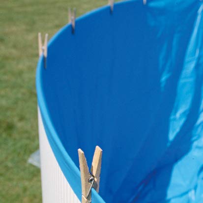Liner para piscinas redondas, 450 x 90 cm (comprimento x altura), sistema overlap, cor azul, Gre FPR450