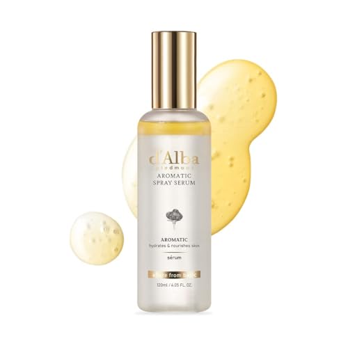 d'alba Soro em spray aromático de trufa branca italiana, cuidados com a pele vegan, hidratante e elasticidade facial Mist para pele seca sensível, skincare coreano (120 ml)