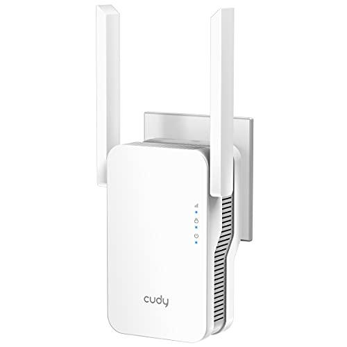 Cudy AX1800 Mesh, Repetidor de Wi-Fi 6 Mesh1800 Mbps 5 GHz/2,4 GHz, amplificador WiFi extensor com tomada, indicador de sinal, antena interna, branco RE1800