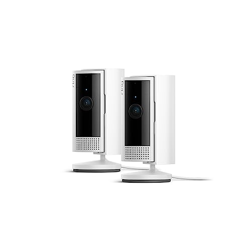 Ring Cámara interior (Indoor Camera 2ª gen) | Cámara de vigilancia wifi con enchufe para mascotas, vídeo HD, comunicación bidireccional, cubierta de privacidad | 30 días gratis de Ring Home, 2 Cámaras