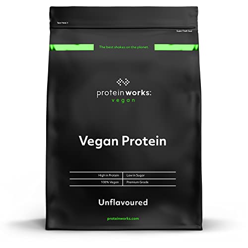 Protein Works - Proteína vegana, 100% A base de plantas, sem glúten, baixo em gordura, sem sabor - 2 kg