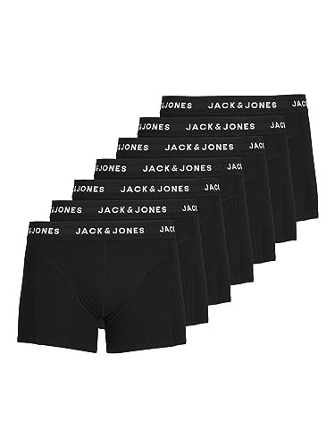 JACK & JONES Jachuey Trunks 7 Pack Boxer para homem, embalagem de 7 unidades