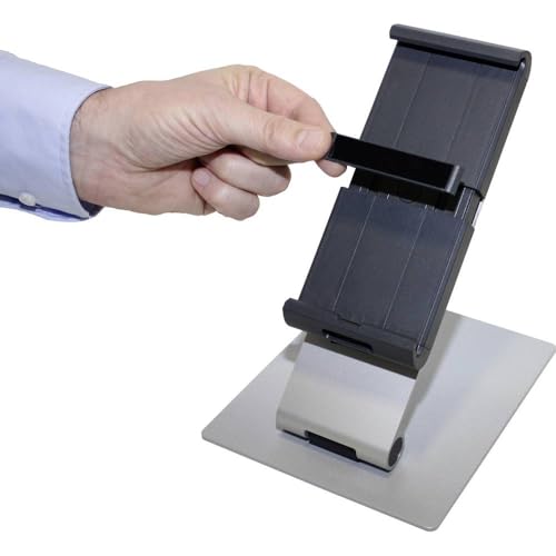 Durable 893023 Suporte de tablet para mesa TABLET HOLDER TABLE (para tablets de 7 - 13 polegadas, giratório 360 graus com dispositivo anti-roubo) prata/antracite
