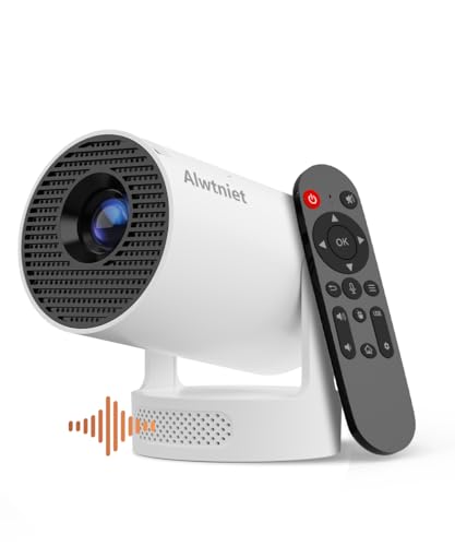 Mini projetor, projetor portátil Android 11, Wi-Fi 6 e Bluetooth 5.4, altifalante de 5 W, correção Trapezoidal vertical automática, rotação de 180 °