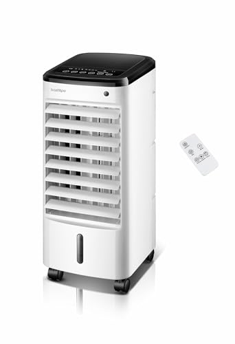Bastilipo - Climatizador evaporativo Formentor RC, controlo digital, controlo remoto, consumo 65 W, depósito de 3,5 L, temporizador.