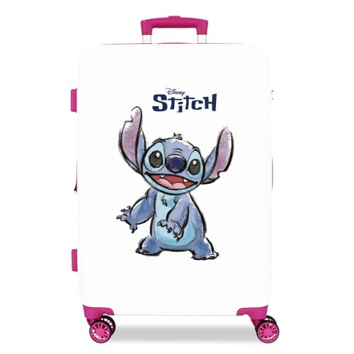 Disney Adorable Stitch Moods mala de cabine rígida ABS fecho de combinação lateral 4 rodas duplas bagagem mão