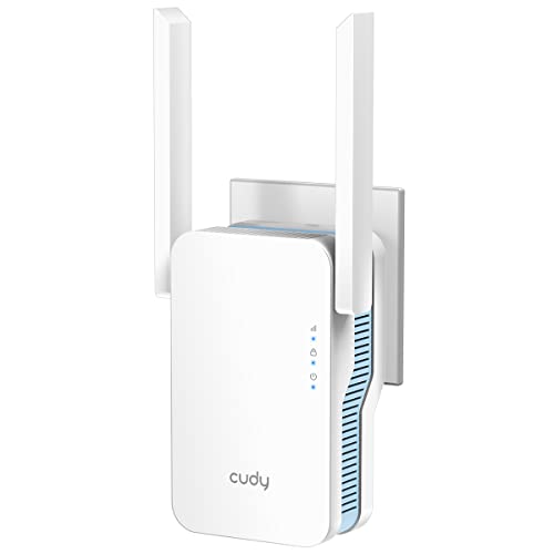 Cudy AC1200 Mesh- Repetidor de WiFi Mesh1200 Mbps 5 GHz/2,4 GHz, amplificador WiFi extensor com tomada, indicador de sinal, antena interna, branco RE1200