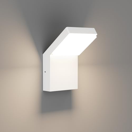 Klighten 24 W LED apliques parede exterior interior, IP65 candeeiro exterior impermeável, luz de parede moderna para jardins, corredor de terraço, 1500 lúmen, branco natural 4000 K, branco