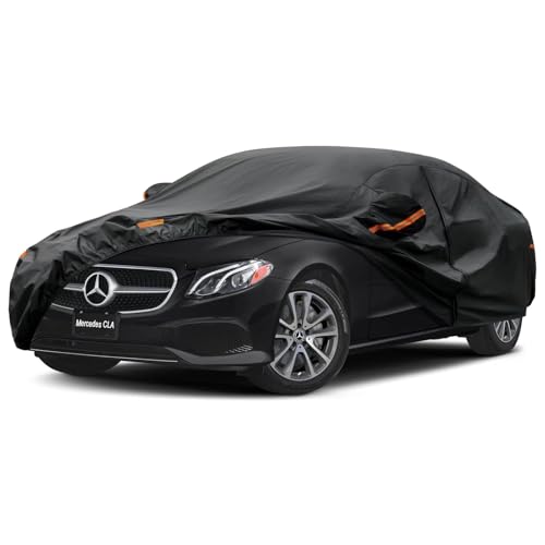 Kayme Capa de carro exterior, compatível com Mercedes Benz CLA (2013-2025), capa para carro impermeável, respirável, anti-UV, anti-poeira, de 7 camadas, cobertura de carro com fecho de correr e forro