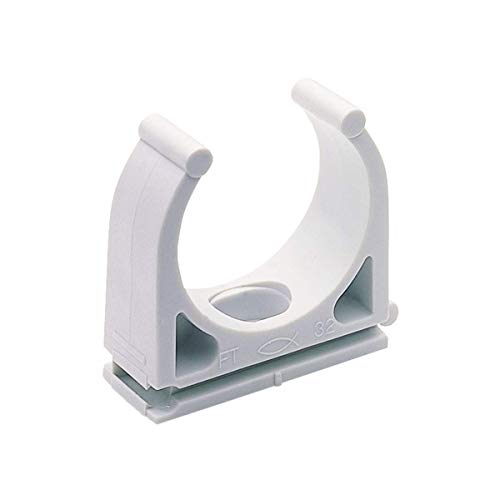 fischer - Clip Ft 20. Clip ou braçadeira de pvc para fixação de cabos. (100 unidades)
