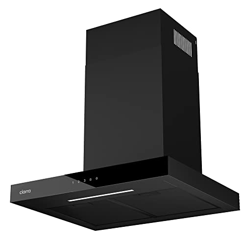 CIARRA CBCB6102 Sino extrator 60 cm 650 m³/h controlo tátil 4 velocidades de recirculação por filtro de carbono CBCF003 preto