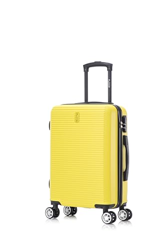 CELIMS - Malas leves aprovadas por mais de 100 companhias aéreas, para viajar com confiança, Amarelo, Bagagem de cabine