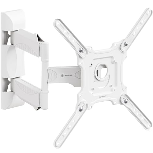 ONKRON Suporte para TV de parede de 32 a 65 polegadas, braço para televisão parede universal com peso até 35 kg, suporte para TV com MAX VESA 400 x 400 mm/braço televisão inclinável e rotativo M4-W