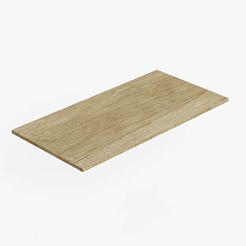 Baikal Bancada de madeira para casa de banho, em melamina 16 mm. Placa para mesa. Vários acabamentos e medidas. Combinável com qualquer móvel modular bancada de madeira 1,6 cm 90 cm Nature