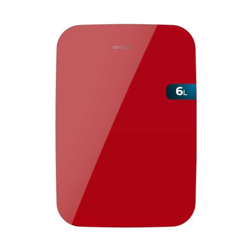 Cecotec Mini frigorífico de 6 l Bolero MiniCooling 6 L Bahamas Red. Funcionamento 12 V - 220 V, compatível carro e caravanas, função de arrefecimento e aquecimento, faixa de temperatura de 5 - 65 º,