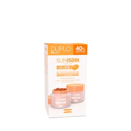 SunISDIN Cápsulas OUrais, DUPLO 60 unidades, vitamina D, complemento alimentar que contribui para a preparação da pele para exposição solar (690014539), 60