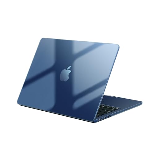 EooCoo Capa compatível com MacBook Air de 13,6 polegadas M2 A2681 M3 A3113 M4 A3240, com Touch ID, libertação de 2022, 2024, 2025, ultrafina, lisa, capa dura, capa pro Tectora - Criri stal meia-noite