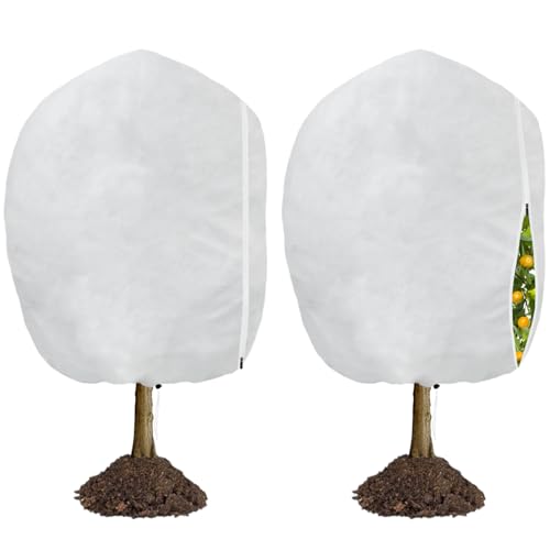 LINSOCLE 2 peças cobertura de plantas de inverno 240 x 200 cm, capa de plantas de inverno é usada para proteção de árvores anti-geladas contra o frio/congelação/vento e neve