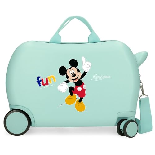 Disney Maleta Infantil Rígida Cierre de combinación Lateral 4 Ruedas Equipaje de Mano está Fabricada en ABS, un Material rígido y Ligero.