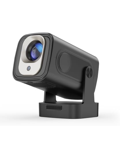 Foco automático e 1080P: mini projetor inteligente com suporte de 4K, projetor portátil com Wi-Fi e Bluetooth, altifalante de 5 W, projetor Andorid, controlo por voz, projetor de filmes para