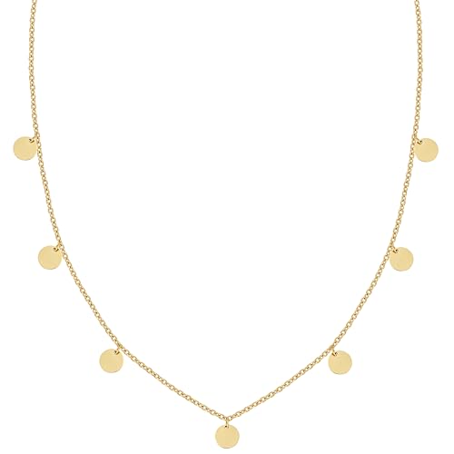 BONNYBIRD® Colar de mulher em aço inoxidável em prata, ouro e ouro rosa, 100% resistente à água e ecológico com a pele