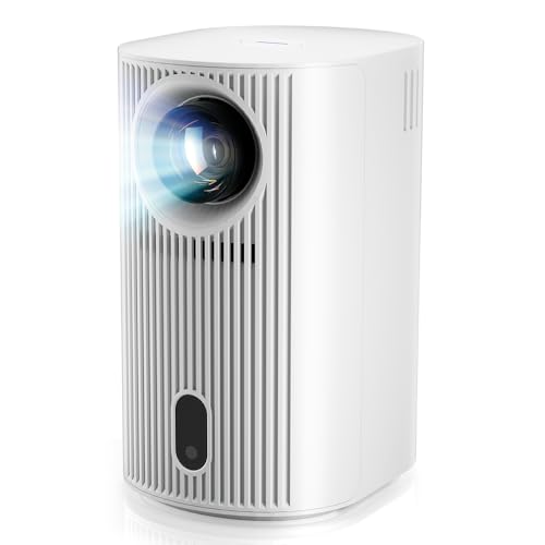 Mini projetor portátil - Putbecy projetor de vídeo TV android11.0, suporte nativo 1080P 4K, 200 ANSI WiFi6 Bluetooth 5.4, correção trapezoidal automática, rotação de imagem 360°, para cinema casa