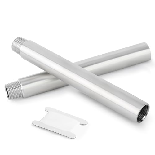 ERGAOBOY 2 peças 200 mm 3/8" fêmea x 3/8" macho BSP tubo fundido 304 acessórios para tubos de aço inoxidável