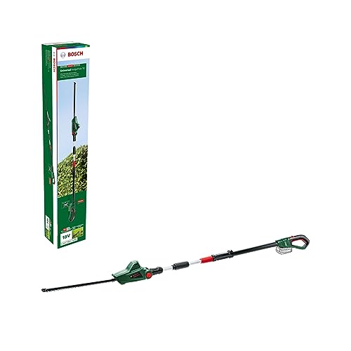 Bosch Home and Garden Tesoura corta-sebes telescópicas a bateria, sistema de 18 V, em caixa, preto/verde, sem bateria