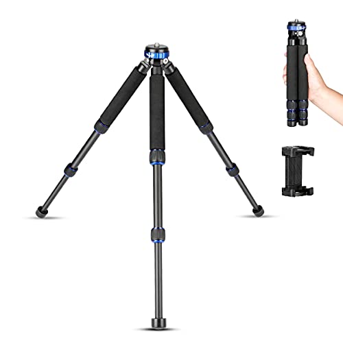 Koolehaoda Mini tripé de mesa, tripé portátil de viagem com montagem de parafuso de 1/4 e 3/8 e design de pernas retráteis, carga máxima de 10 kg, adequado para câmaras DSLR, VCR (MT-03)