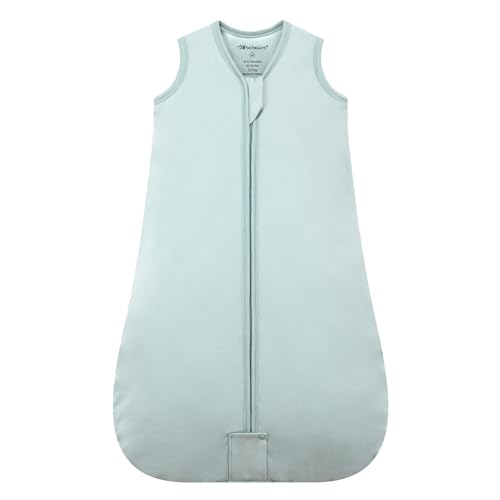 Mosebears Saco de dormir para bebé de inverno, 2,5 TOG, 100% algodão para tamanhos diferentes, desde o nascimento até aos 24 meses de idade para crianças (calm sage, 0-6 meses)